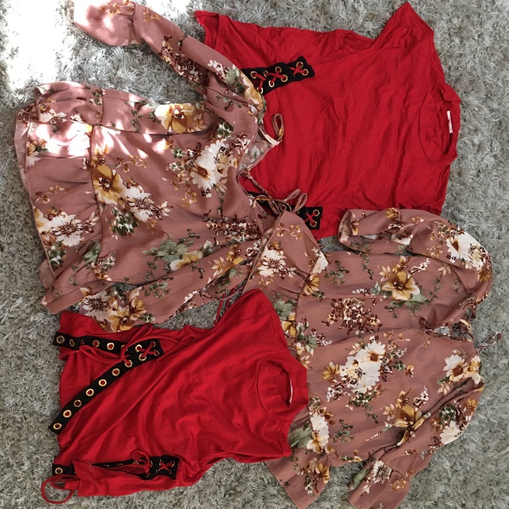 Women top small and large for both sizes all $12